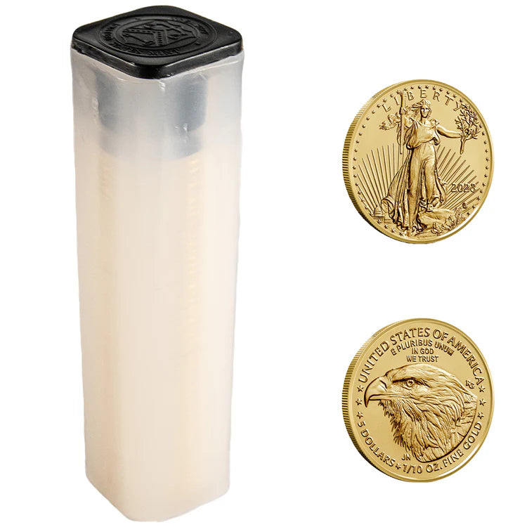 American Gold Eagle Coin Tube 1/10 oz (50 Coins, BU)